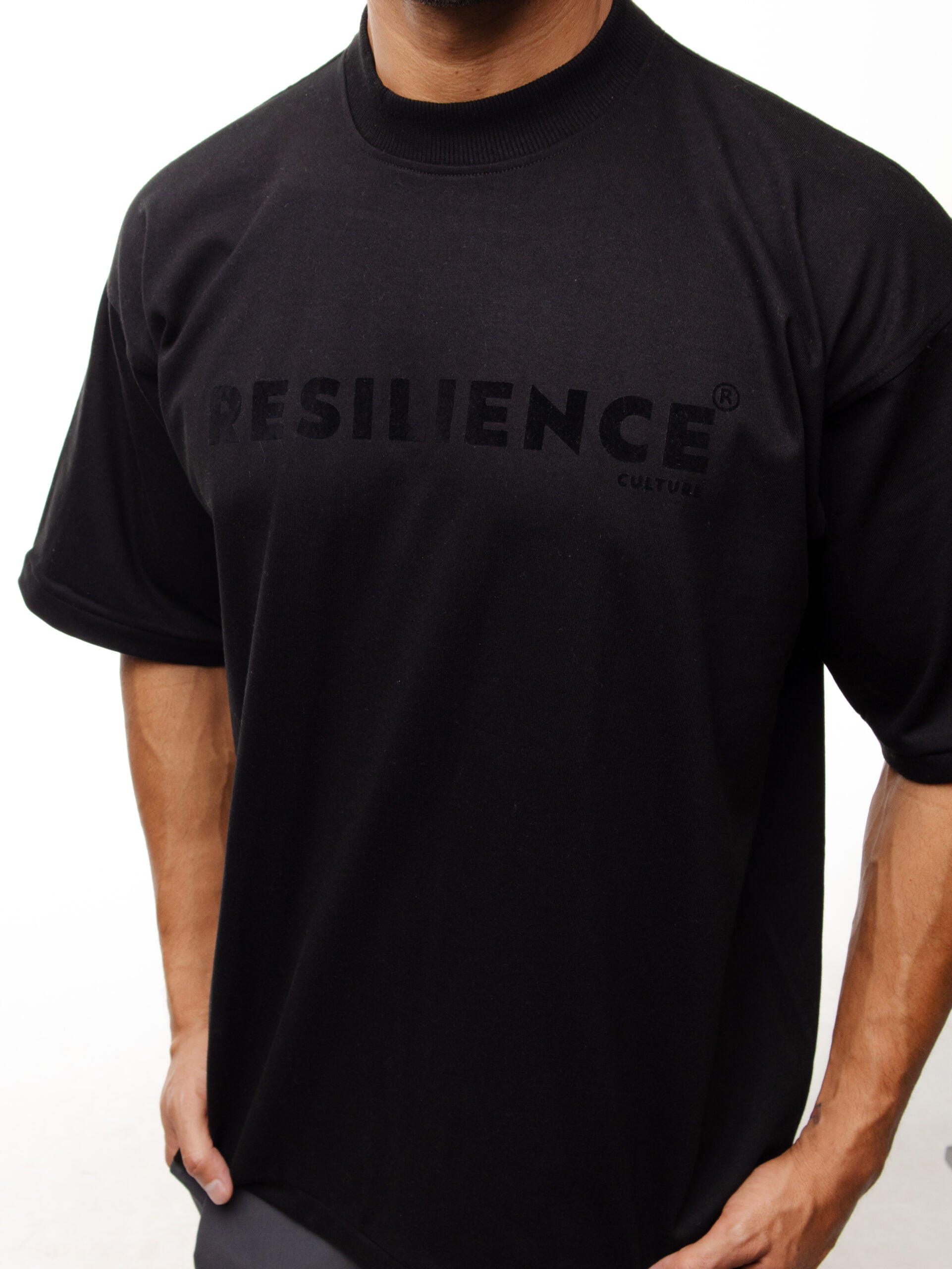 High Neck T-Shirt Oversized