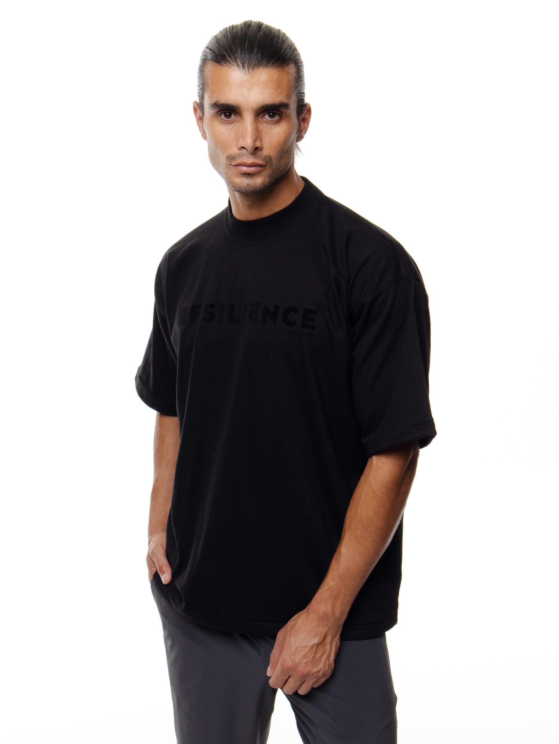 High Neck T-Shirt Oversized